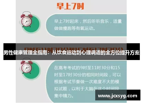 男性健康管理全指南：从饮食运动到心理调适的全方位提升方案